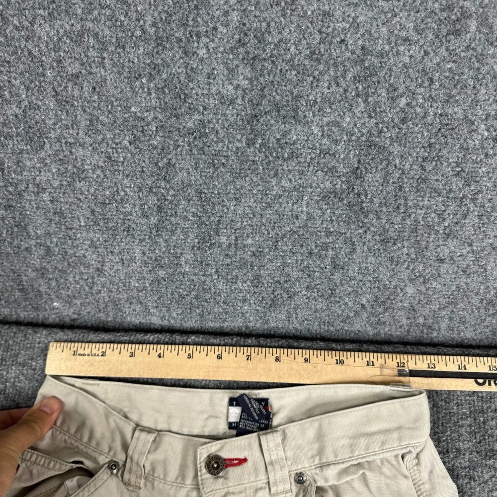 Tommy Hilfiger Carpenter Pants Boys Size 12 Beige Cotton Relaxed Fit Workwear